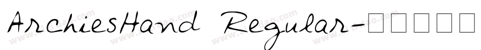 ArchiesHand Regular字体转换